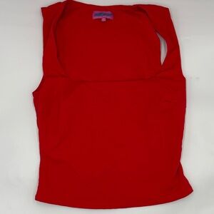 Edikted Essy Square Neck Top in Red